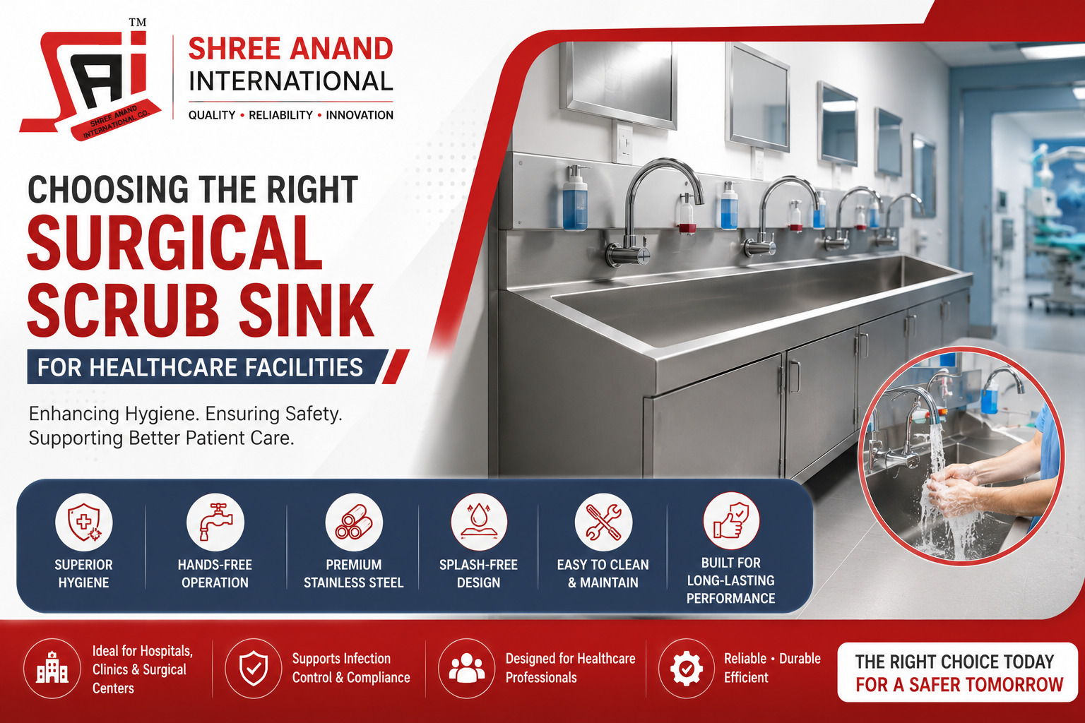 Choosing the Right Surgical Scrub Sink for Healthcare Facilities